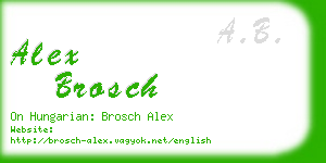 alex brosch business card